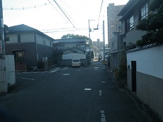 石別門神社手前の分岐