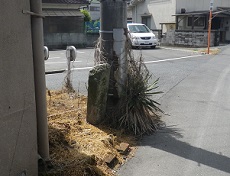桜橋手前の道標