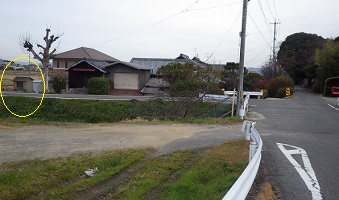 百間川手前の祠