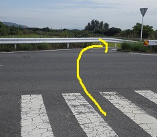 砂川沿いの道1