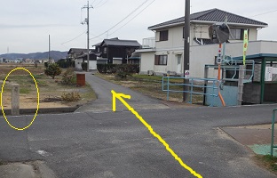 用水前の道