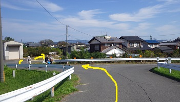 水門後の分岐